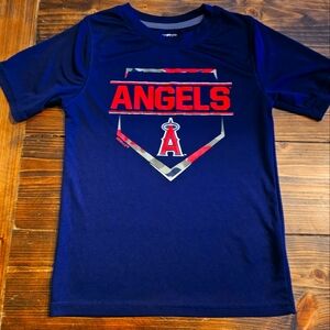 Boys MLB Angels Shirt (Performance Fabric) Size 5/6, Navy
